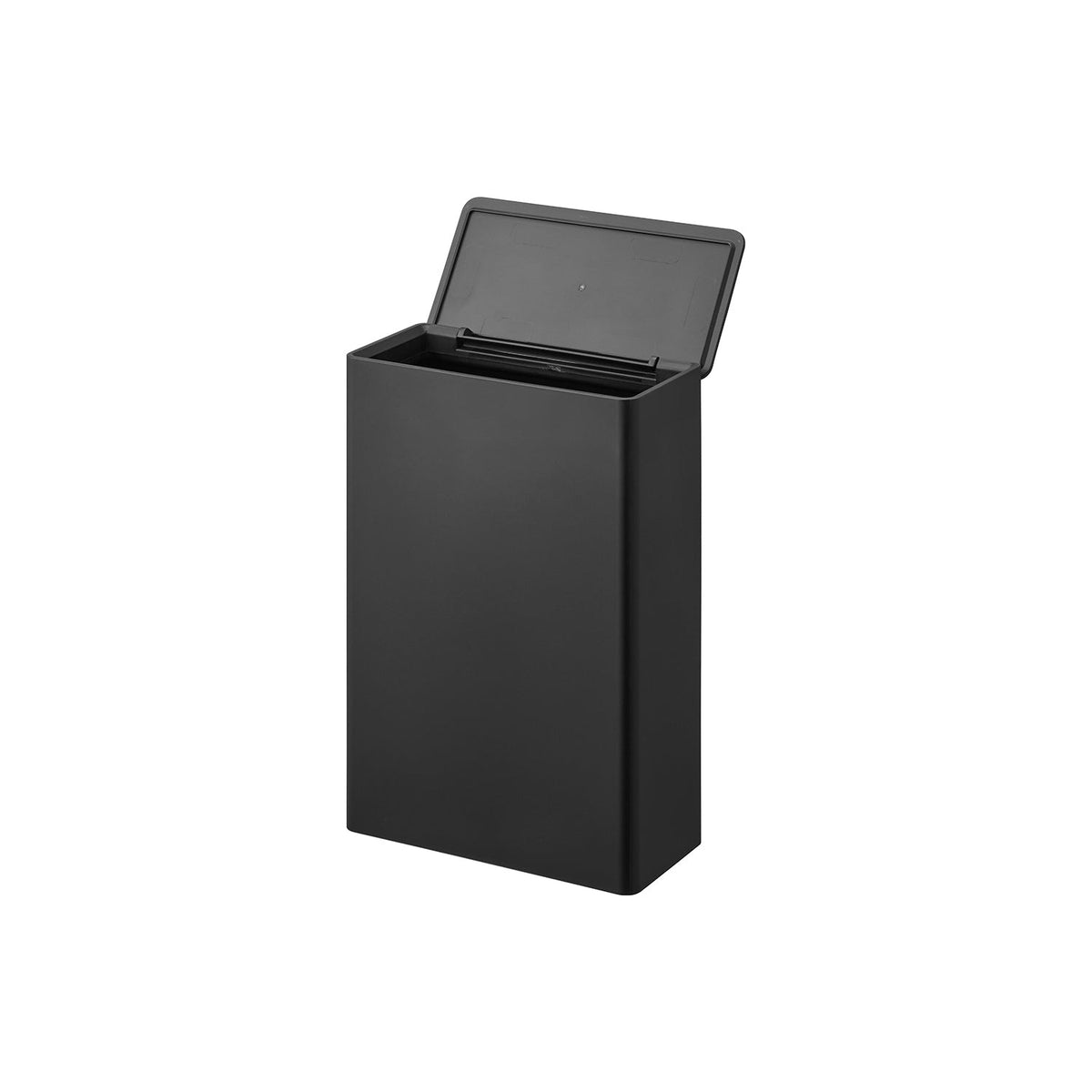 Yamazaki Tower Slim Toilet Waste Bin, Slim Lidded Bathroom Bin 23.8 cm High with a Removable Inner Box of 1.95 L and a Poly Bag Fitting, 16.6 x 8 x 23.8 cm and 450 g, White or Black