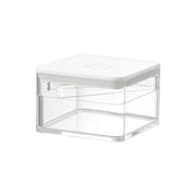 Yamazaki Tower Airtight Container 200 mL with Tongs, Small Airtight Container with a Push-Valve Lid, Seal and Mini Tongs for Sugar Cubes and Small Foods, 200 mL, 9.2 x 9.2 x 5.9 cm and 125 g, White or Black