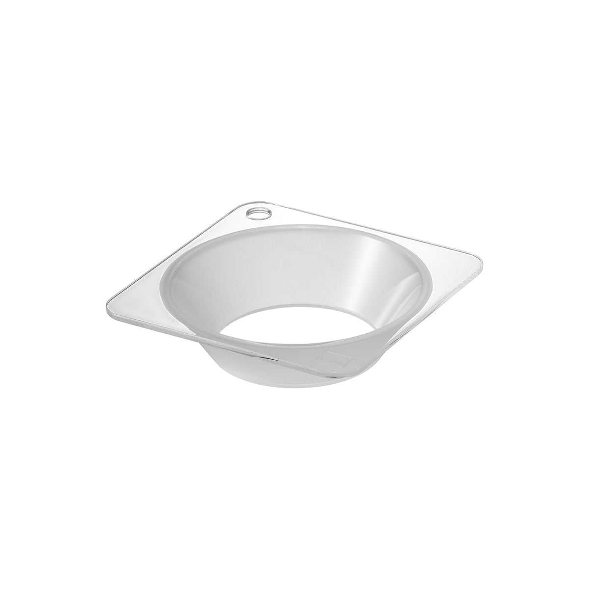 Yamazaki Tower Funnel for Soup Jars, Wide Funnel for Soup Jars that Pours Large Pieces Cleanly into Jars with a 7 to 8 cm Mouth, Dishwasher Safe, 10 x 10 x 2.5 cm and 30 g, Clear or Clear Black