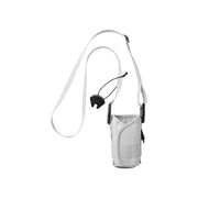Yamazaki Tower Shoulder Strap Drink Holder, Shoulder-Strap Holder that Carries a Can, Bottle or Cup Hands-Free, Fits 5.3 to 6.5 cm Wide Containers, with an Outer Pocket, 9 x 7.5 x 14.5 cm without strap and 85 g, Light Grey or Black