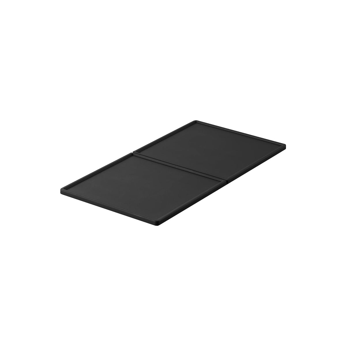 Yamazaki Tower Foldable Double Silicone Coaster, Foldable Silicone Coaster that Opens to Two Surfaces for Two Cups or Folds to One, Heat Resistant to 230 C, 10.5 x 21 x 0.4 cm open; 10.5 x 10.5 x 0.9 cm folded and 75 g, White or Black