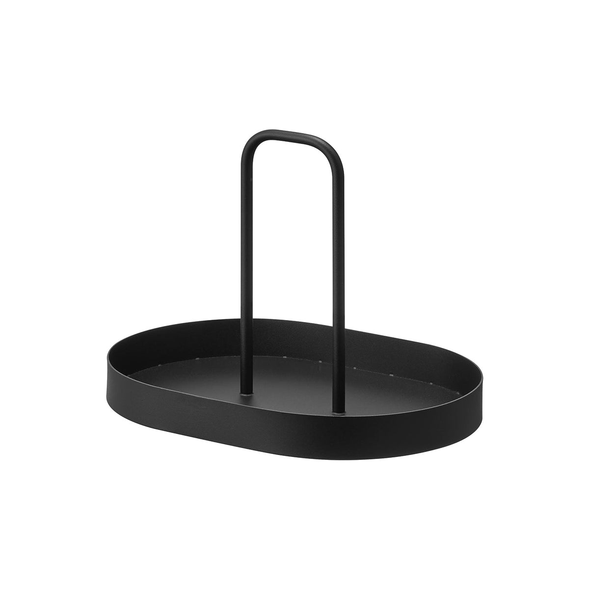 Yamazaki Tower Supplement Tray with Handle, Steel Tray with a Carry Handle that Gathers Supplement Bottles and Carries Them from the Shelf to the Table, 25 x 18 x 20.1 cm and 755 g, White or Black