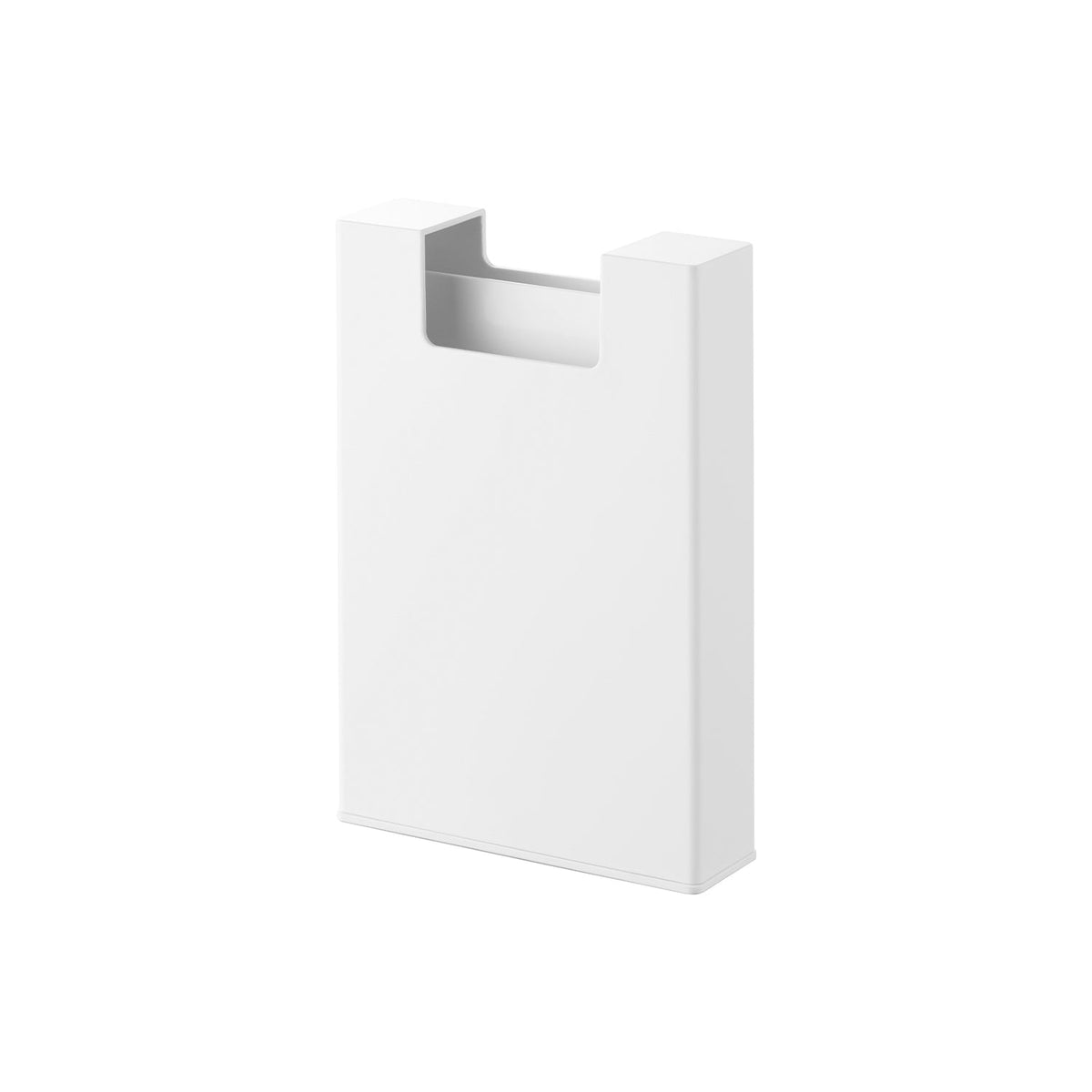 Yamazaki Tower Magnetic Bread Bag Storage Case, Slim Magnetic Case that Sticks to a Steel Surface and Stores Around 100 Bread Bags with a Pull-Out Slot, 14.5 x 4.5 x 21.3 cm and 365 g, White or Black
