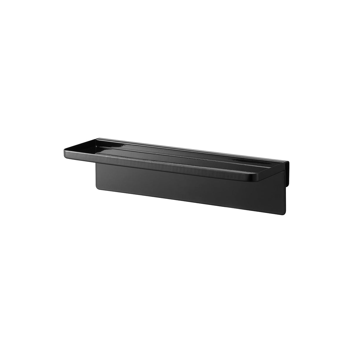 Yamazaki Tower Seasoning Tray for Glass Range Guard, Steel Tray that Hooks onto a Fixed Glass Range Guard for Seasoning Bottles up to 11 cm High, for Induction Cooktops Only, 25 x 8.2 x 6 cm and 385 g, White or Black