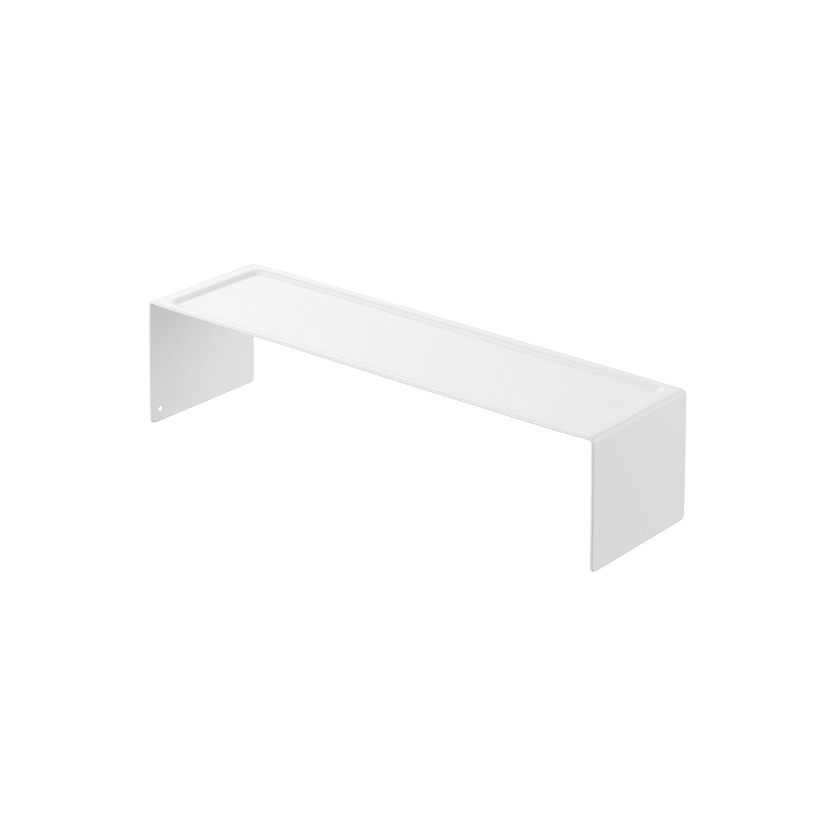 Yamazaki Tower U-Shaped Basin Rack, 30 cm, Compact U-Shaped Steel Rack 30 cm Wide for the Basin, with a Recessed Top Tray and a Lower Storage Slot, 30.3 x 8 x 7 cm and 440 g, White or Black
