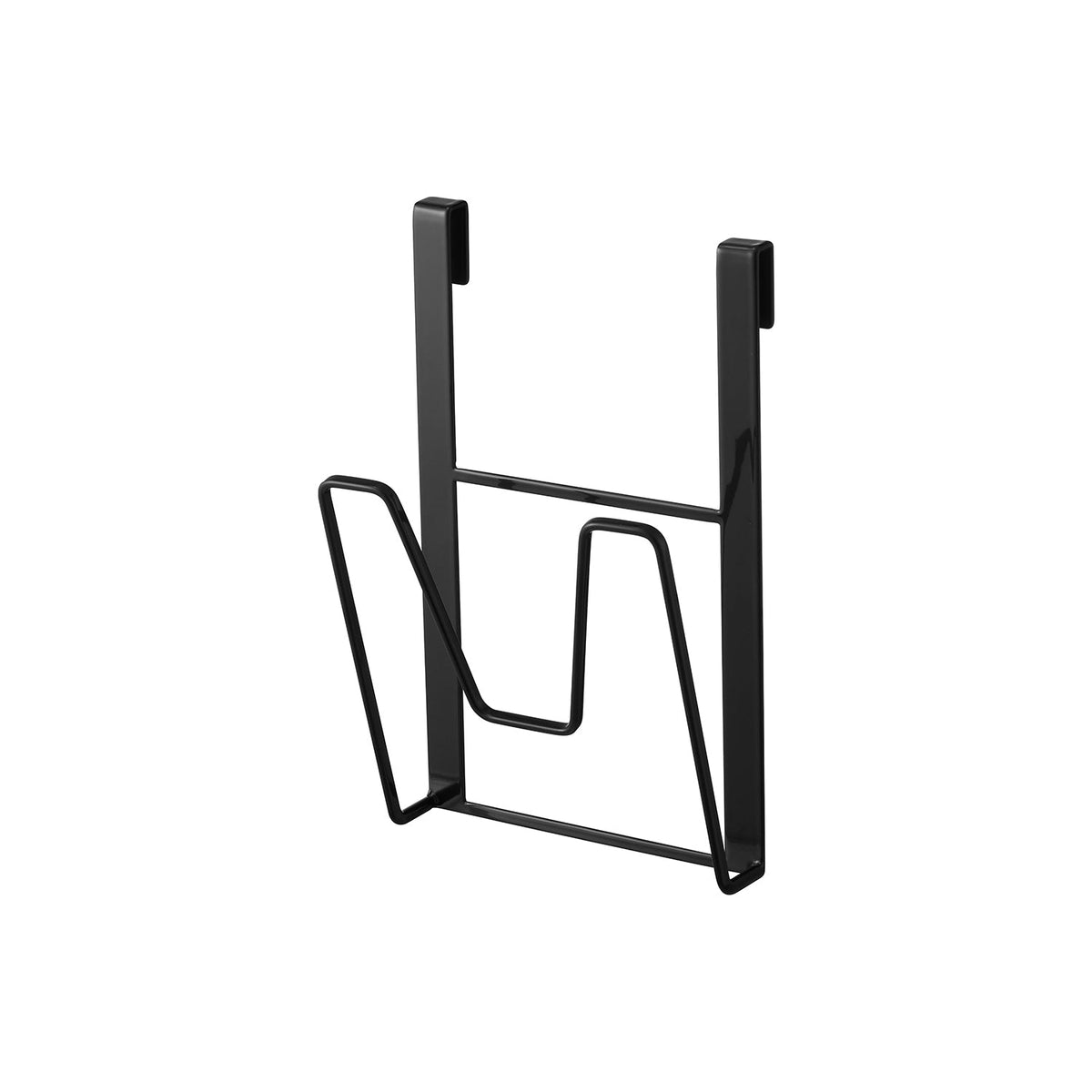 Yamazaki Tower Pot Lid Holder for Glass Range Guard, Hook-On Steel Holder for a Pot Lid, 14 to 30 cm Lids, Fits a Fixed Glass Range Guard, Induction Cooktops Only, 13.5 x 7.5 x 22 cm and 200 g, White or Black