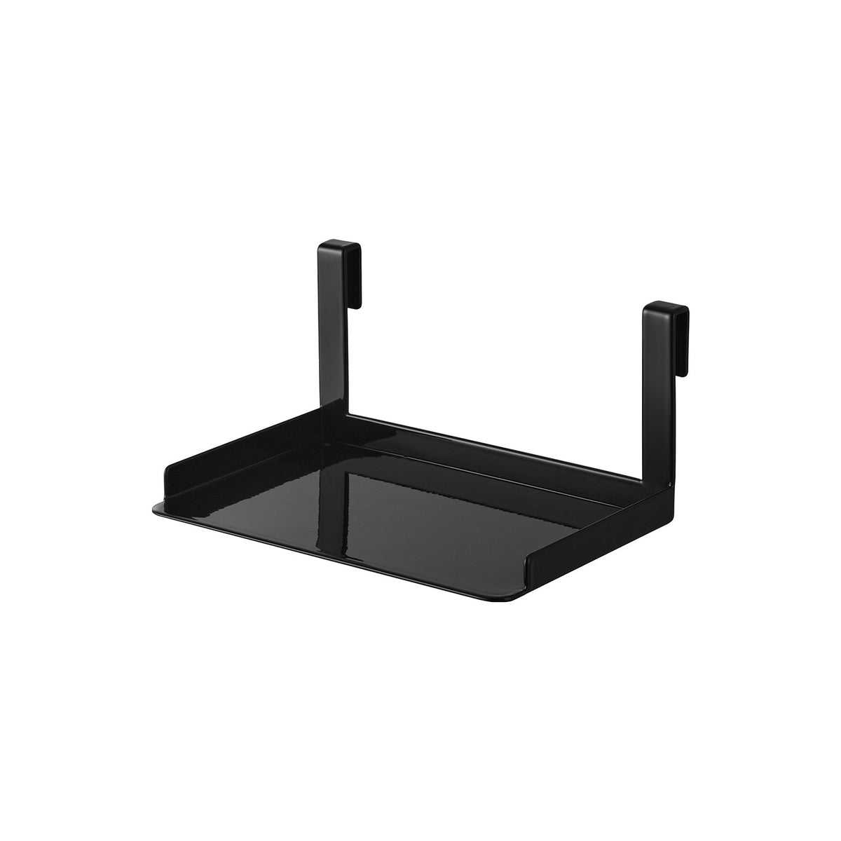 Yamazaki Tower Seasoning Rack for Glass Range Guard, Hook-On Steel Rack for Seasoning Jars that Fits a Fixed Glass Range Guard, Induction Cooktops Only, 18.5 x 13.3 x 9.1 cm and 300 g, White or Black