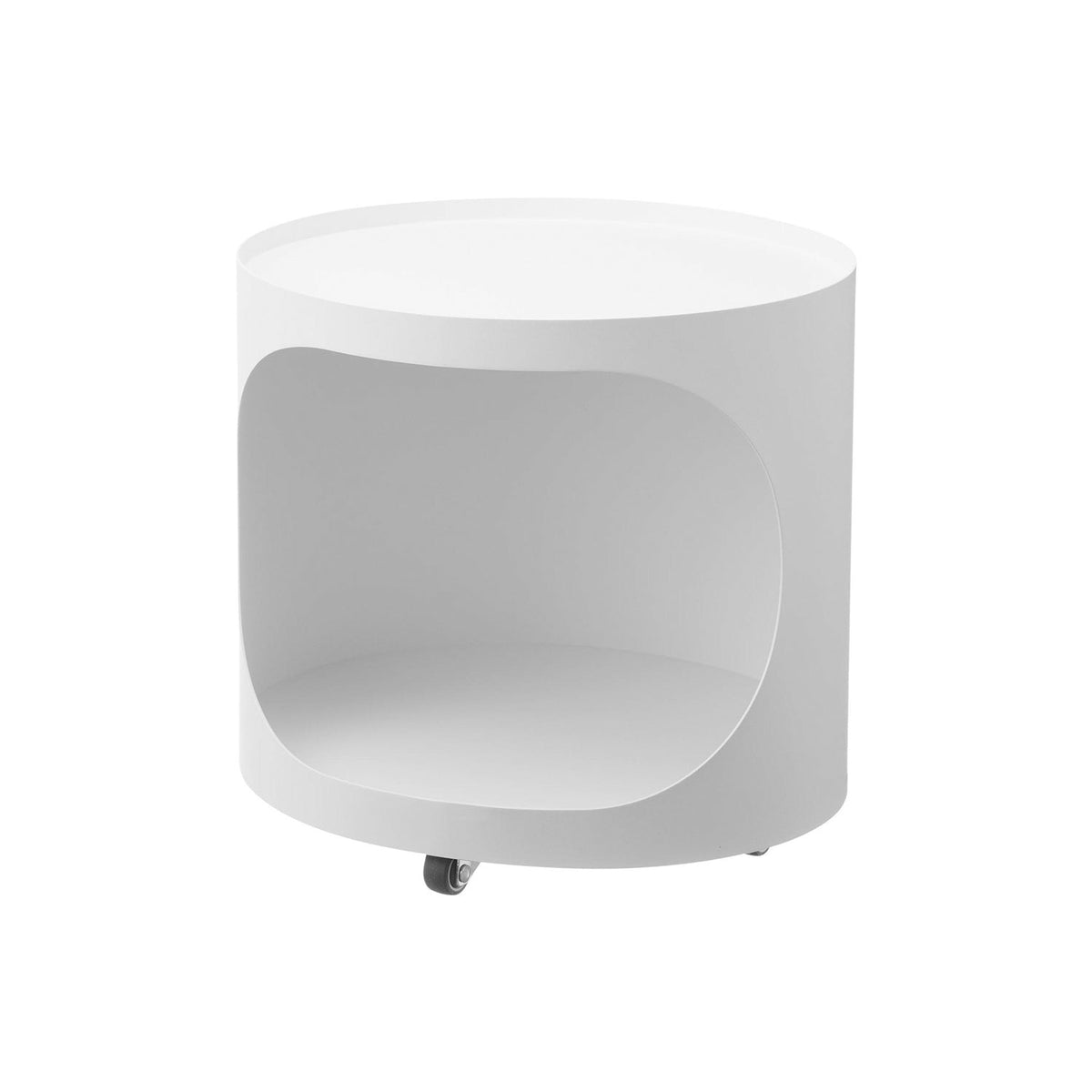 Yamazaki Tower Hidden Planter Wagon, Small Wagon on Casters With a Top for Plants or Ornaments and a Lower Tier That Hides Clutter From View, 30 cm Square, Holds 15 kg Up Top, 30 x 30 x 29.5 cm and 3750 g, White or Black