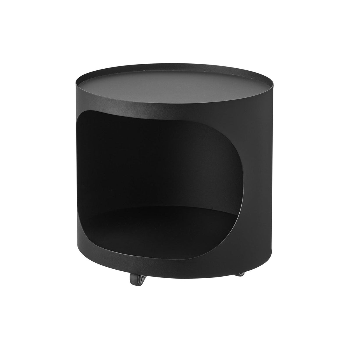 Yamazaki Tower Hidden Planter Wagon, Small Wagon on Casters With a Top for Plants or Ornaments and a Lower Tier That Hides Clutter From View, 30 cm Square, Holds 15 kg Up Top, 30 x 30 x 29.5 cm and 3750 g, White or Black