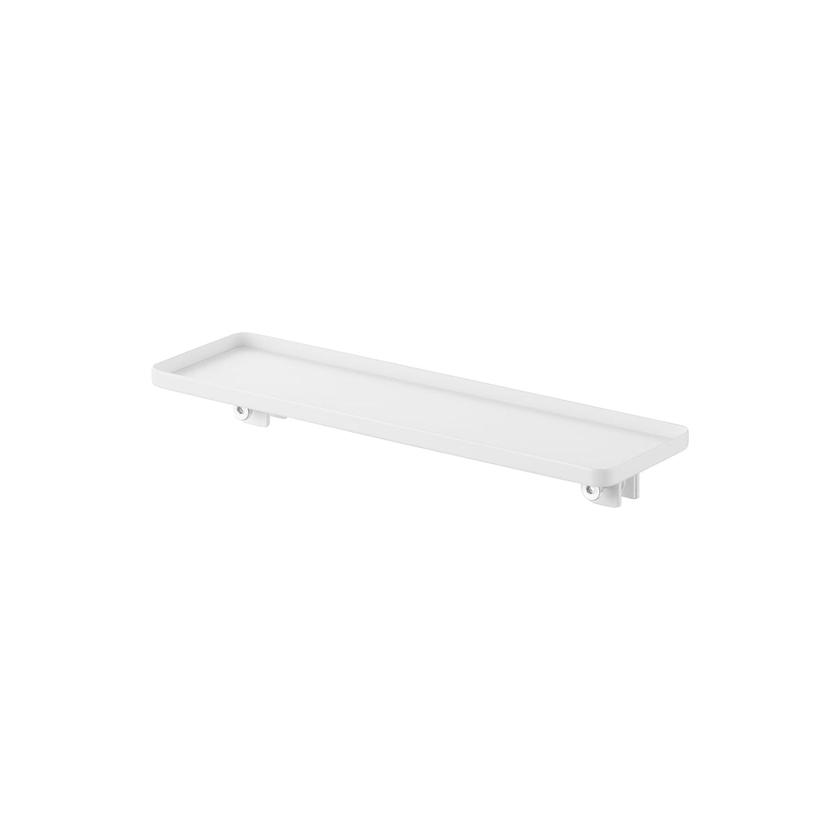 Yamazaki Tower Clamp-On Seasoning Rack W30 for Glass Range Guards, Clamp-On Tray with 3 Hooks for Seasonings Behind the Hob, 30 x 9.1 x 4.1 cm and 395 g, White or Black
