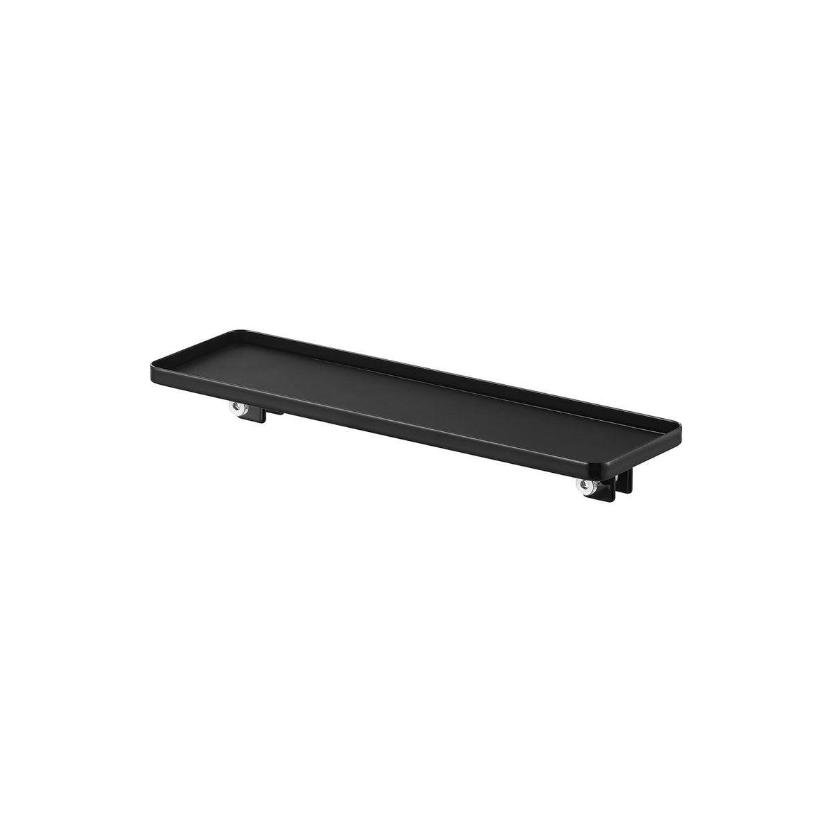 Yamazaki Tower Clamp-On Seasoning Rack W30 for Glass Range Guards, Clamp-On Tray with 3 Hooks for Seasonings Behind the Hob, 30 x 9.1 x 4.1 cm and 395 g, White or Black