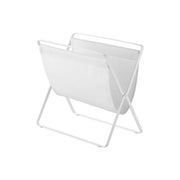 Yamazaki Tower Folding Baggage Rack S, Folding Steel Rack with a Fabric Basket for Bags and Parcels, Folds Flat, 43.3 x 25.3 x 39.2 cm in use; 43.3 x 3 x 46.4 cm folded and 1550 g, White or Black