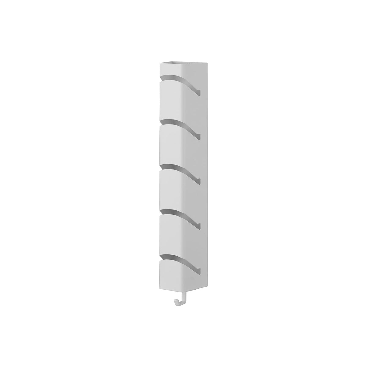 Yamazaki Tower Magnetic Cap Holder, 5 Tiers, Slim Magnetic Strip that Stores Up to Five Caps on a Steel Wall, 6 x 5.1 x 33 cm and 580 g, White or Black