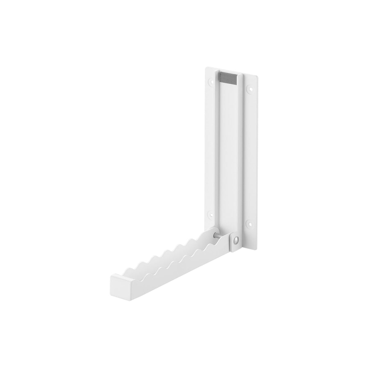 Yamazaki Tower Wall-Mounted Folding Hanger, Wall Arm That Folds Flat for Hanging Clothes, with Pins and Screws, 6.2 x 18 x 18 cm in use; 6.2 x 2.3 x 18 cm folded and 280 g, White or Black