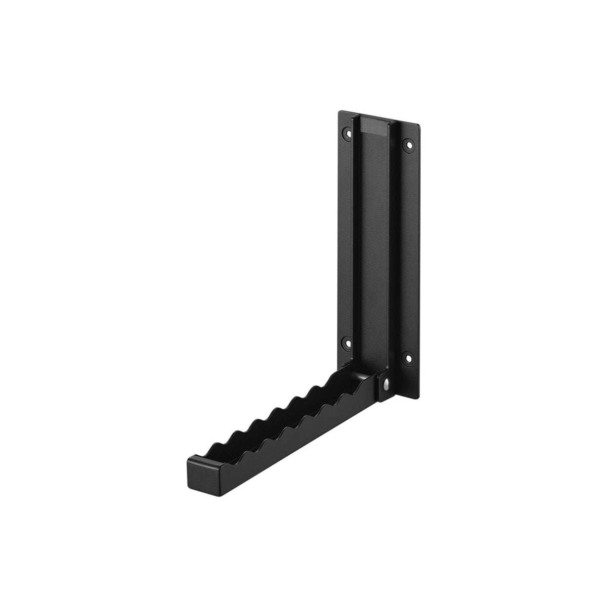 Yamazaki Tower Wall-Mounted Folding Hanger, Wall Arm That Folds Flat for Hanging Clothes, with Pins and Screws, 6.2 x 18 x 18 cm in use; 6.2 x 2.3 x 18 cm folded and 280 g, White or Black