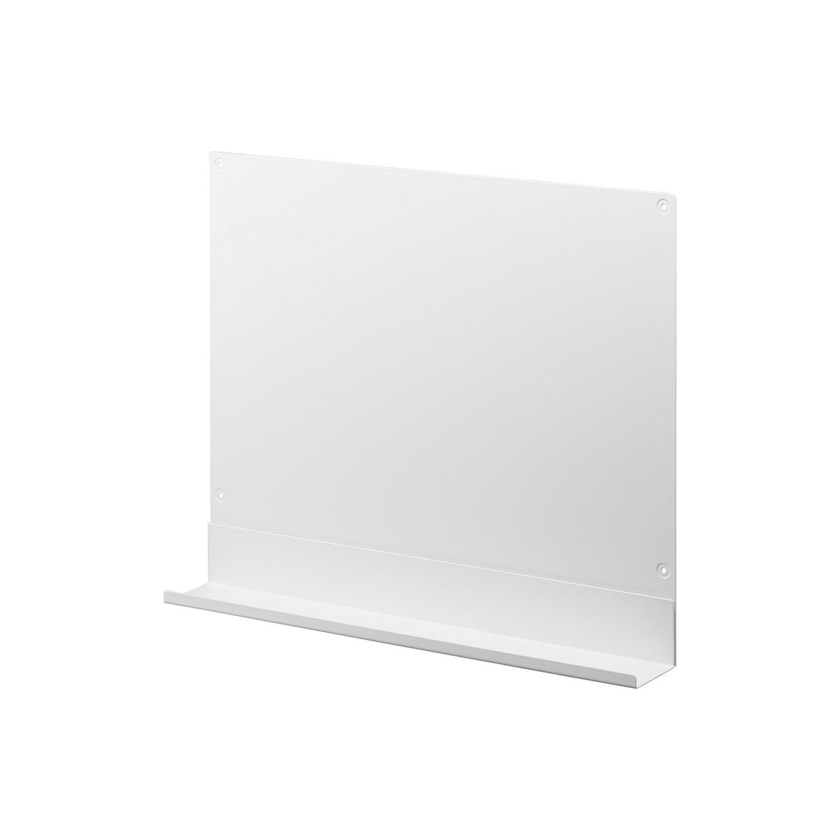 Yamazaki Tower Washroom Side Steel Panel with Tray, Wall Panel for Magnet Holders and Hooks, with a Tray, 42 x 6.4 x 35 cm and 1650 g, White or Black