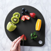 KAI Round Cutting Board Black S 25cm, Round Cutting Board Black S 25cm 290 x 250 x 10 mm, 372 g, Made in Taiwan, 29 x 25 x 1 cm and 372 g, black
