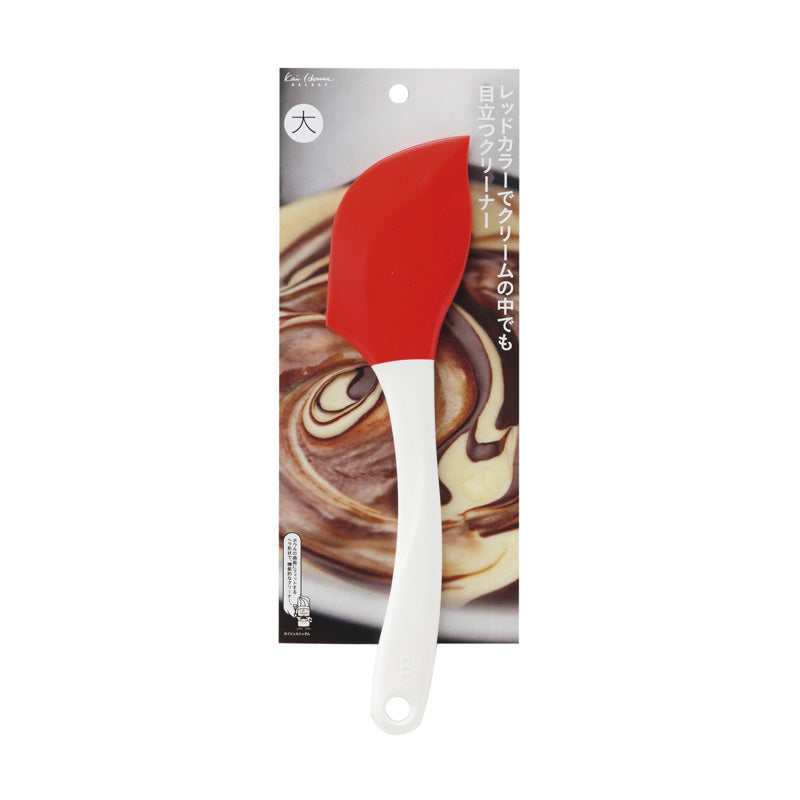KAI Cream Cleaner Spatula (Large), Red, Cream Cleaner Spatula (Large), Red 250 x 60 x 11 mm, 53 g, Made in China, 25 x 6 x 1.1 cm and 53 g, red