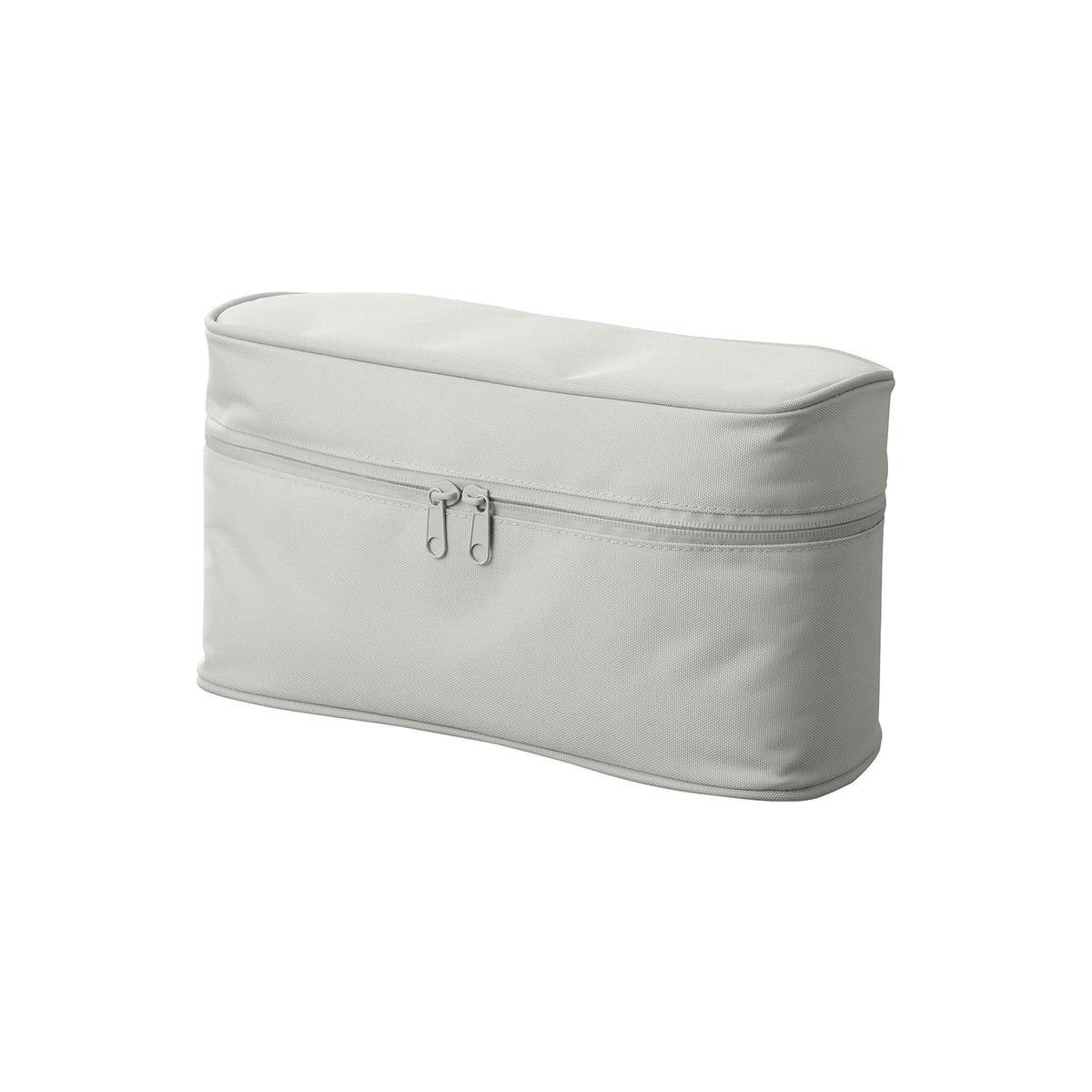 Yamazaki Tower Raincoat Storage Bag for Bicycles, Zipped Bag That Straps to a Bicycle Handlebar for a Raincoat, 28.5 x 11 x 15.5 cm and 175 g, Light Grey or Black