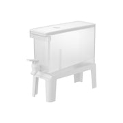 Yamazaki Tower Fridge Drink Server 2.8 L with Stand, Slim 2.8 L Fridge Drink Server with a Stand that Pours on the Counter, 10 x 31.5 x 17 cm; with the stand open 10.6 x 32 x 26.2 cm and 710 g, White or Black