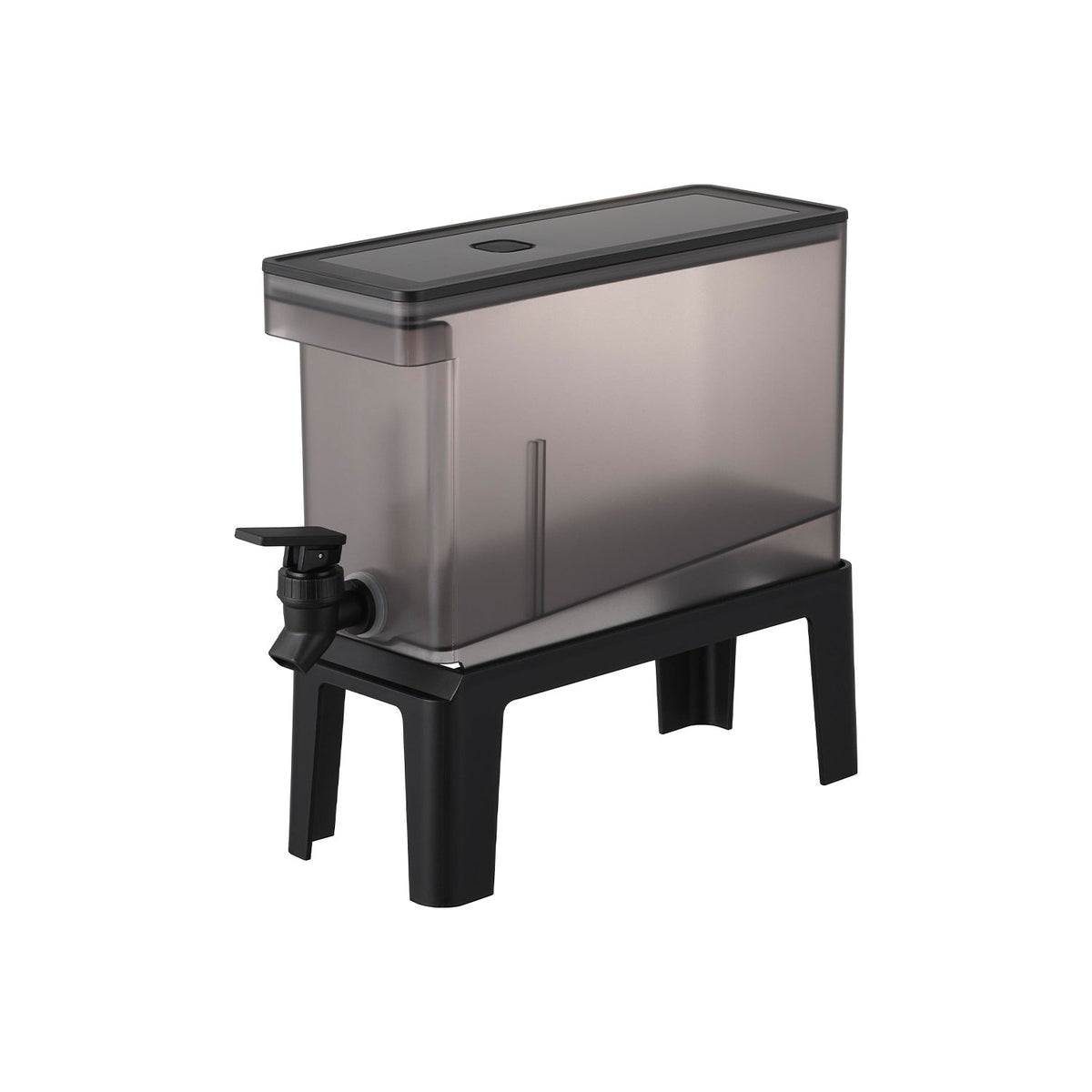 Yamazaki Tower Fridge Drink Server 2.8 L with Stand, Slim 2.8 L Fridge Drink Server with a Stand that Pours on the Counter, 10 x 31.5 x 17 cm; with the stand open 10.6 x 32 x 26.2 cm and 710 g, White or Black