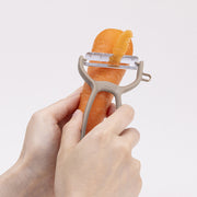 KAI Nuatone Peeler with Potato Eye Remover Beige Gray, Nuatone Peeler with Potato Eye Remover Beige Gray 120 x 75 x 15 mm, 18 g, Made in Japan, 12 x 7.5 x 1.5 cm and 18 g, beige gray
