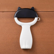 KAI Nyammy Cat Peeler with Hat-Shaped Cover, Warm Gray, Nyammy Cat Peeler with Hat-Shaped Cover, Warm Gray 130 x 82 x 11 mm, 28 g, Made in Japan, 13 x 8.2 x 1.1 cm and 28 g, Warm Gray