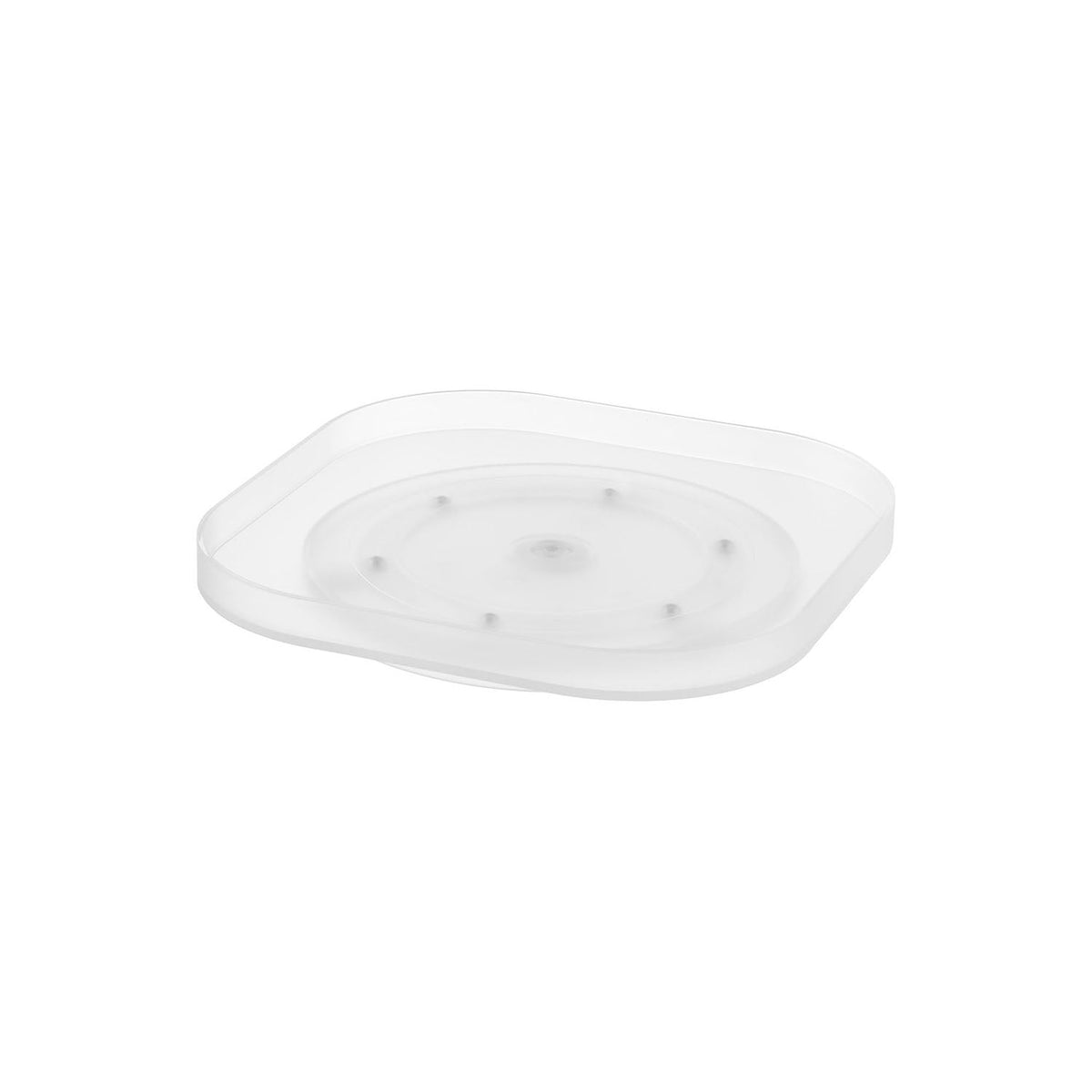 Yamazaki Tower Fridge Rotating Tray, Square, Square Tray That Turns 360 Degrees on a Fridge Shelf So Jars and Sauce Bottles at the Back Come to the Front, Holds 2 kg, 20 x 20 x 2.9 cm and 215 g, White or Black