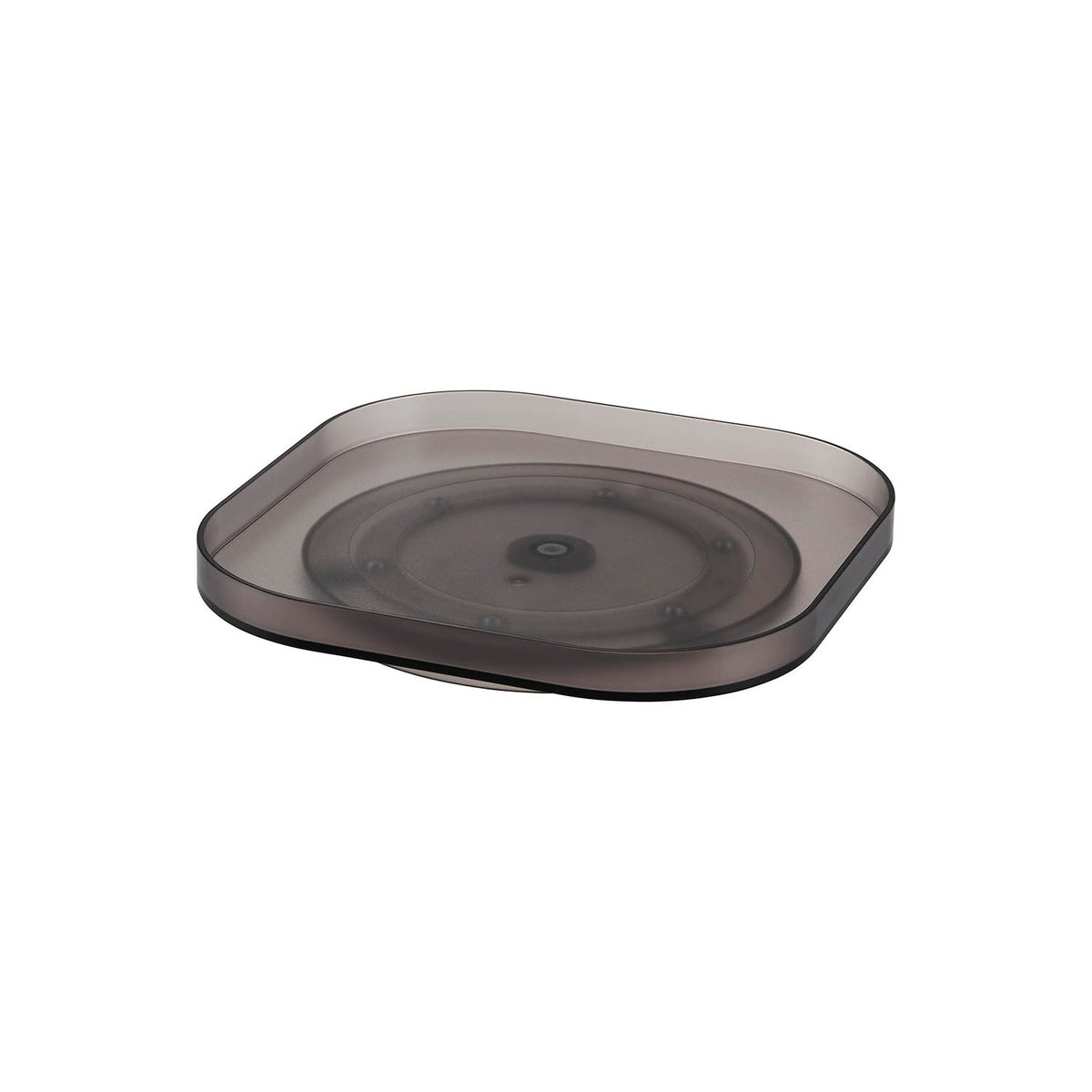 Yamazaki Tower Fridge Rotating Tray, Square, Square Tray That Turns 360 Degrees on a Fridge Shelf So Jars and Sauce Bottles at the Back Come to the Front, Holds 2 kg, 20 x 20 x 2.9 cm and 215 g, White or Black