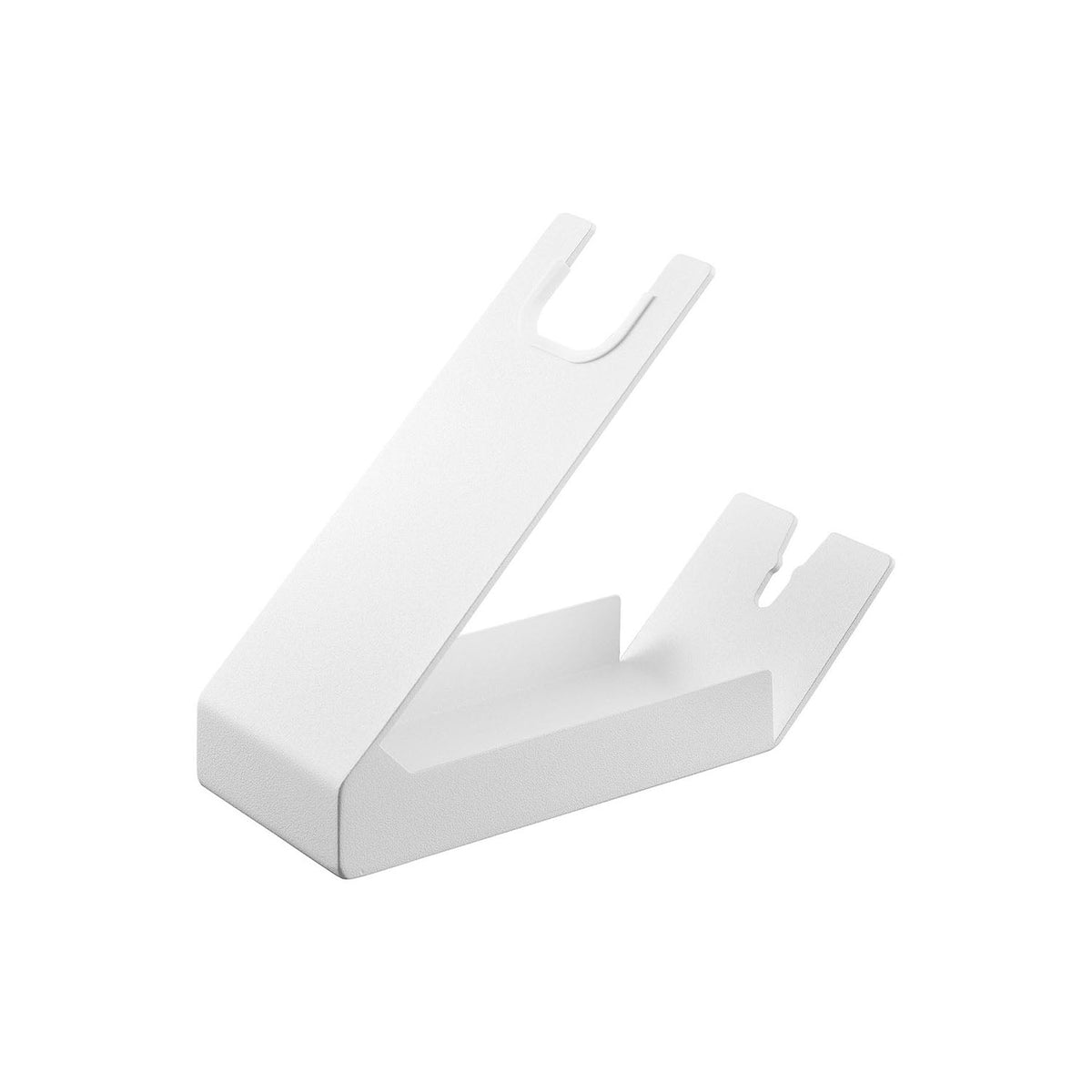Yamazaki Tower Hair Dryer and Hair Iron Stand with Cord Storage, Steel Stand for a Hair Dryer and Hair Iron with a Space for the Power Cord, 8.5 x 22.3 x 17.1 cm and 815 g, White or Black