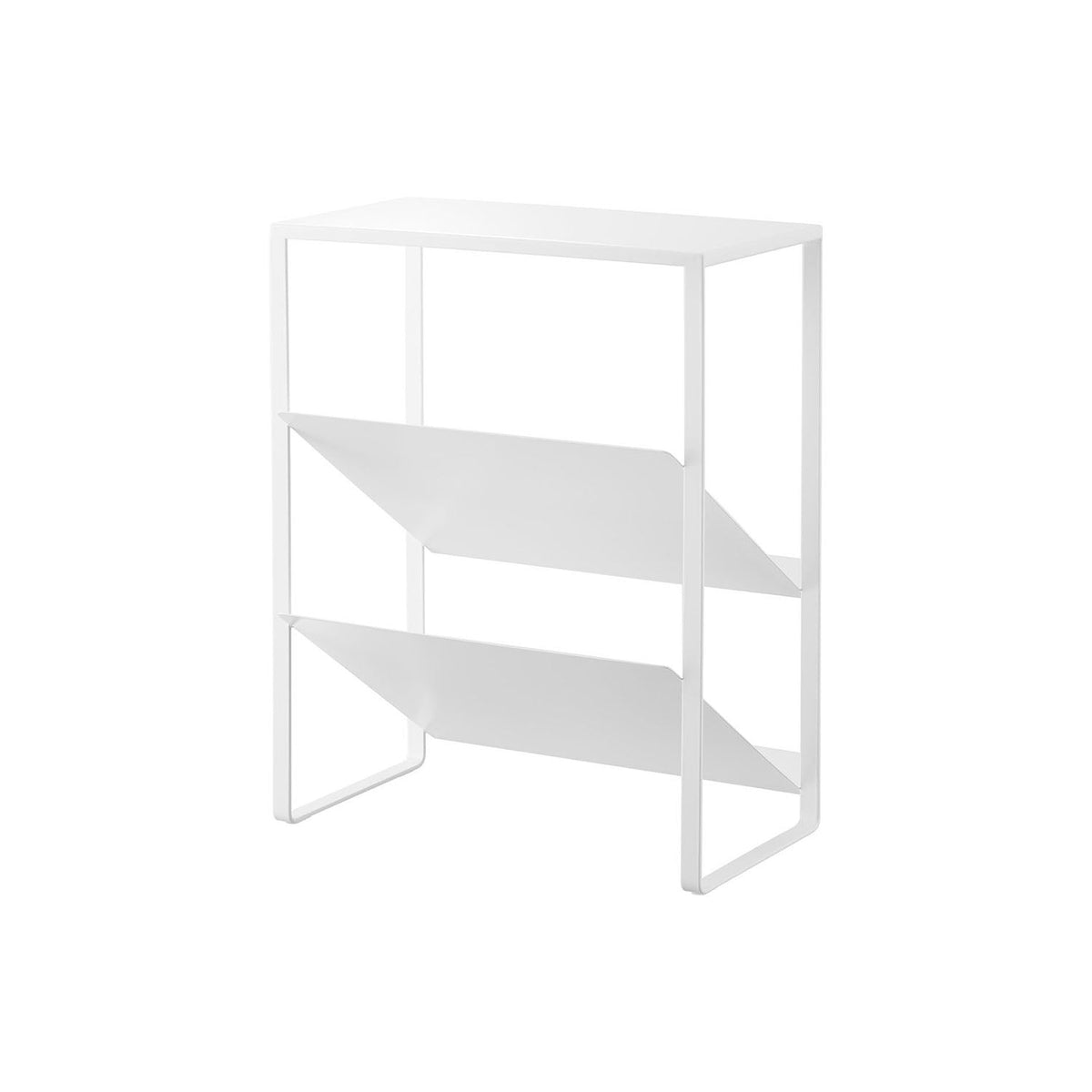 Yamazaki Tower Under-Sink Jug Stocker with Top Board, Top-Board Under-Sink Stocker With Sloped Shelves That Hold about six 2 L PET bottles and Bring Them Out Easily, 6 kg per shelf, 1 kg on the top board, 34 x 22.5 x 42.3 cm and 2750 g, White or Black