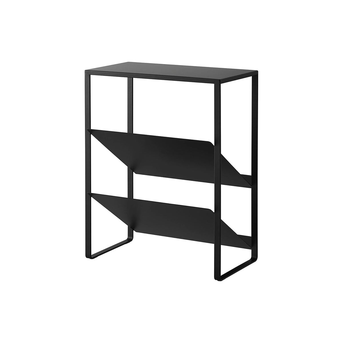Yamazaki Tower Under-Sink Jug Stocker with Top Board, Top-Board Under-Sink Stocker With Sloped Shelves That Hold about six 2 L PET bottles and Bring Them Out Easily, 6 kg per shelf, 1 kg on the top board, 34 x 22.5 x 42.3 cm and 2750 g, White or Black