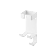 Yamazaki Tower Wall-Mounted Hair Iron Holder, Wall Holder for a Daily Hair Iron on the Washroom Wall, Cord Slit and Cord Hook Keep the Cord Tidy, Holds 1 kg, 5.5 x 6 x 13.7 cm and 160 g, White or Black