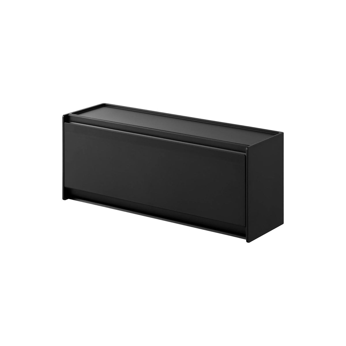 Yamazaki Tower Magnetic Supplement and Pill Case, Magnetic Case that Hides Supplements and Pill Packs on a Steel Wall or a Shelf, 26 x 8 x 10.6 cm and 460 g, White or Black