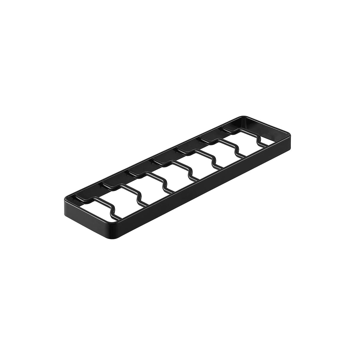Yamazaki Tower Bowl Stand S, Steel Stand That Holds Bowls Upright So You Can Take One Out with One Hand, 7 bowls, 32 x 8.6 x 2.2 cm and 480 g, White or Black