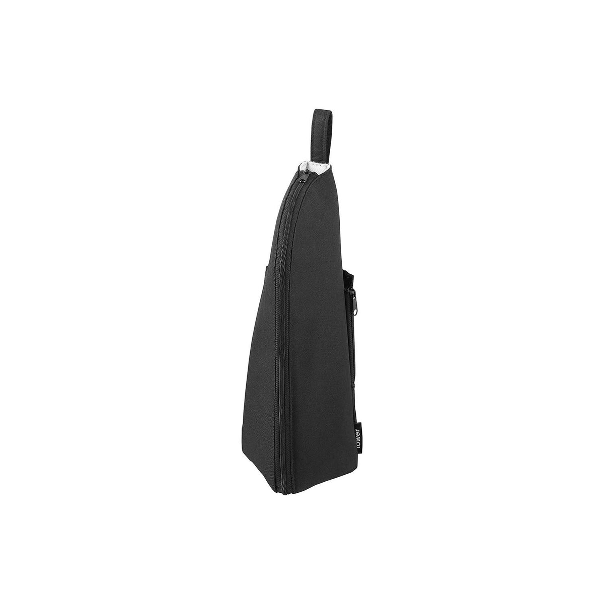 Yamazaki Tower Heat-Resistant Hair Iron Pouch, Medium, Heat-Resistant Hanging Pouch for a Mini Straight Iron with a Glass-Fibre Lining Rated to 300 C, 11 x 12 x 29 cm without the strap; 33.5 cm with the strap and 90 g, Light Gray or Black