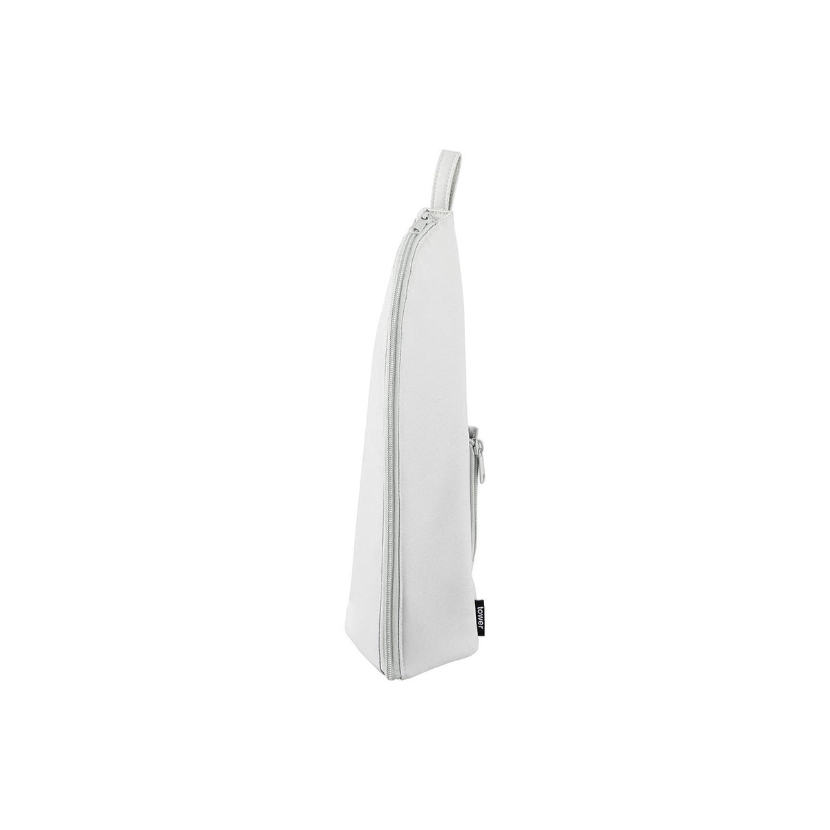 Yamazaki Tower Heat-Resistant Hair Iron Pouch, Large, Heat-Resistant Hanging Pouch for a Hair Iron with a Glass-Fibre Lining Rated to 300 C, 11 x 12 x 37 cm without the strap; 41.5 cm with the strap and 105 g, Light Gray or Black