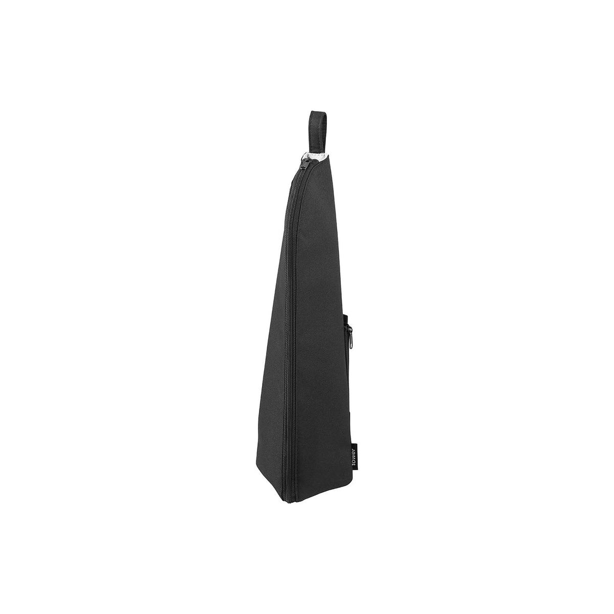 Yamazaki Tower Heat-Resistant Hair Iron Pouch, Large, Heat-Resistant Hanging Pouch for a Hair Iron with a Glass-Fibre Lining Rated to 300 C, 11 x 12 x 37 cm without the strap; 41.5 cm with the strap and 105 g, Light Gray or Black