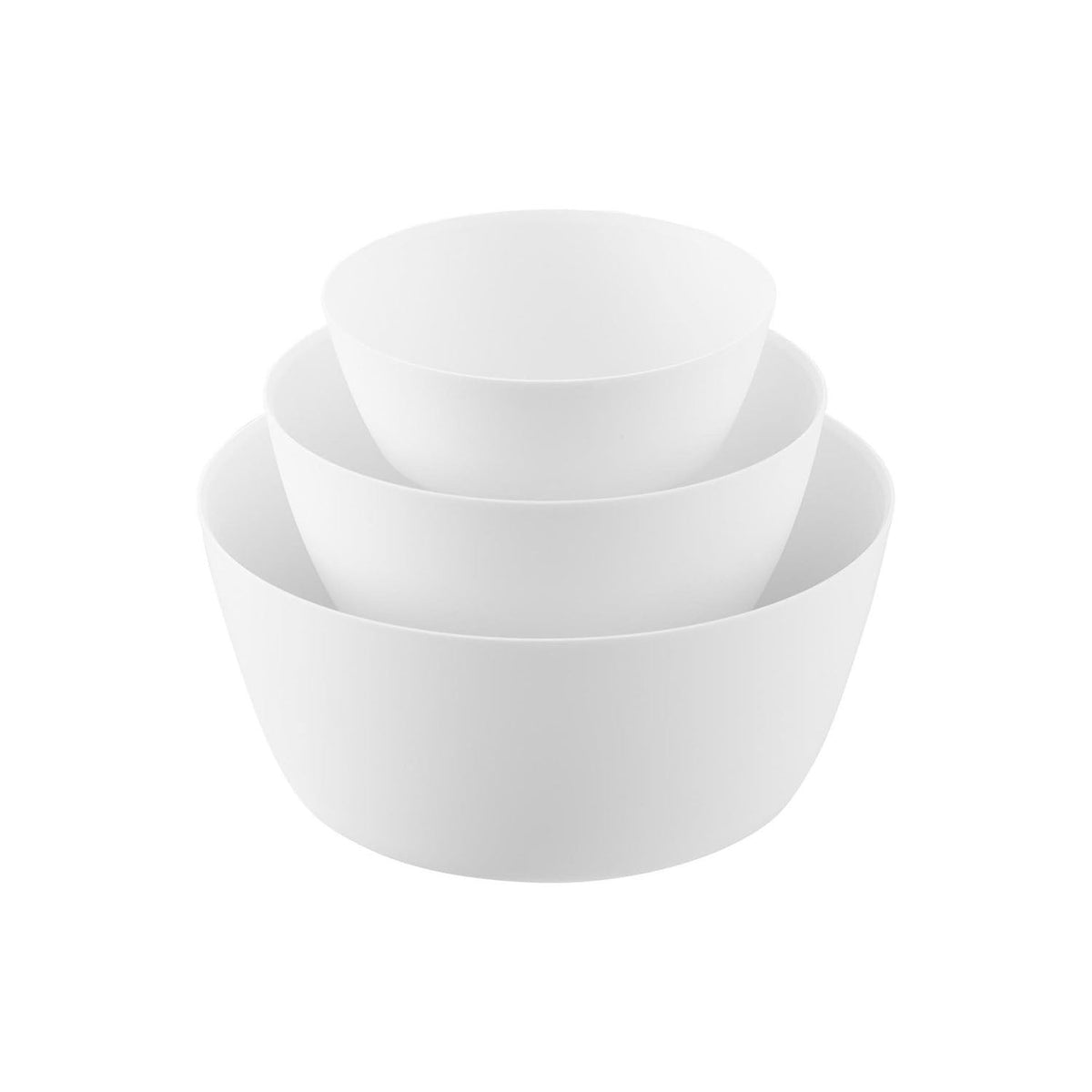 Yamazaki Tower Tilting Mixing Bowls, Set of 3, Microwave Safe, Three Bowls that Hold a Tilt for Easy Mixing, Microwave and Dishwasher Safe, S 15.9 x 15.9 x 7 cm; M 19.9 x 19.9 x 9.6 cm; L 24.9 x 24.9 x 12.4 cm and 480 g, White or Black