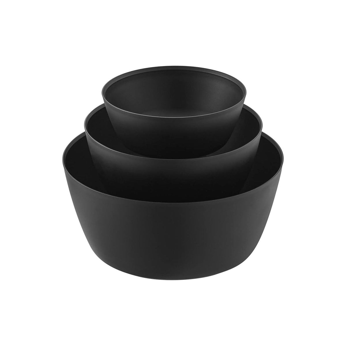 Yamazaki Tower Tilting Mixing Bowls, Set of 3, Microwave Safe, Three Bowls that Hold a Tilt for Easy Mixing, Microwave and Dishwasher Safe, S 15.9 x 15.9 x 7 cm; M 19.9 x 19.9 x 9.6 cm; L 24.9 x 24.9 x 12.4 cm and 480 g, White or Black