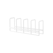 Yamazaki Tower Small Dish Rack, Slim Steel Rack That Stands Small Dishes and Bowls 6 to 13 cm Across Upright, Fits the Back of a Cupboard or a Drawer, 26.5 x 6 x 10 cm and 240 g, White or Black