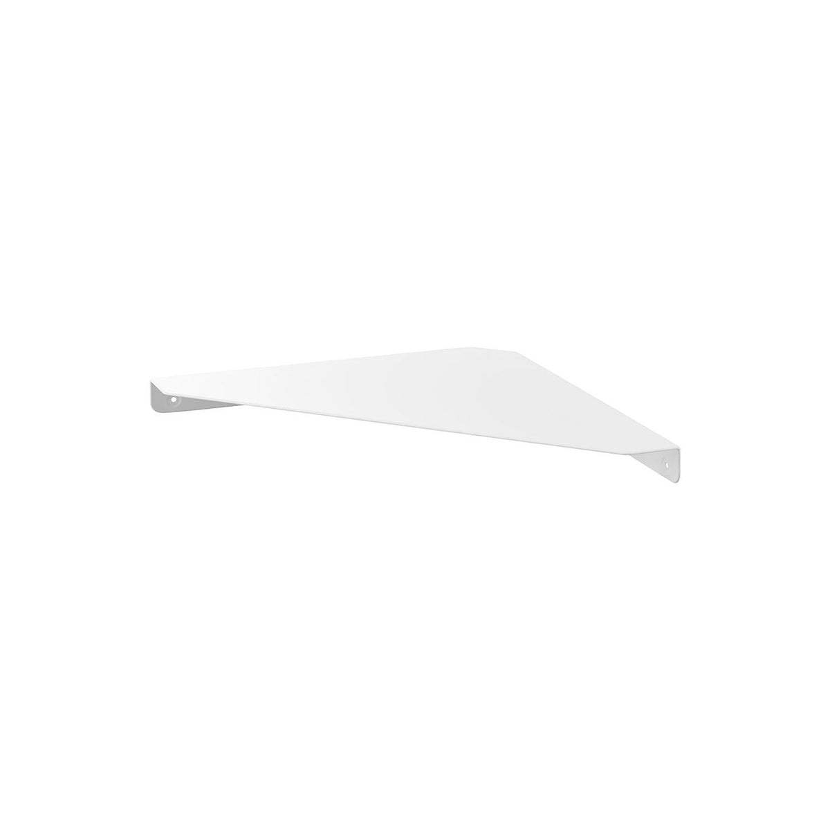 Yamazaki Tower Wall Corner Shelf, Large, Wide Steel Corner Shelf for Small Items or Display, Fixed with Pins or Screws, 32 x 32 x 3 cm and 830 g, White or Black