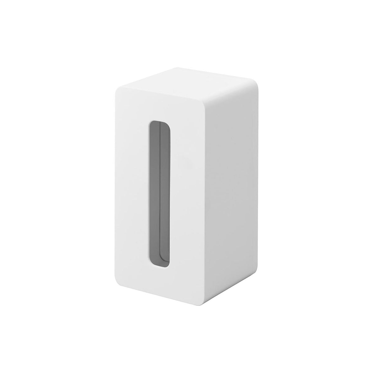 Yamazaki Tower Film-Hook Cleansing Towel Case, Plain Case on Two Film Hooks for Bagged Cleansing Towels up to 9 cm Thick, Floats off the Washstand, Hang It Upright or Sideways, 21.4 x 11.6 x 10.6 cm and 300 g, White or Black