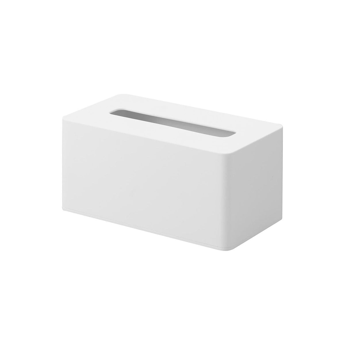 Yamazaki Tower Cleansing Towel Case, Plain Case for Bagged Cleansing Towels up to 9 cm Thick or Soft-Pack Tissue that Hides the Packaging, Pull Sheets from the Top Slot, 21.4 x 11.6 x 9.9 cm and 285 g, White or Black