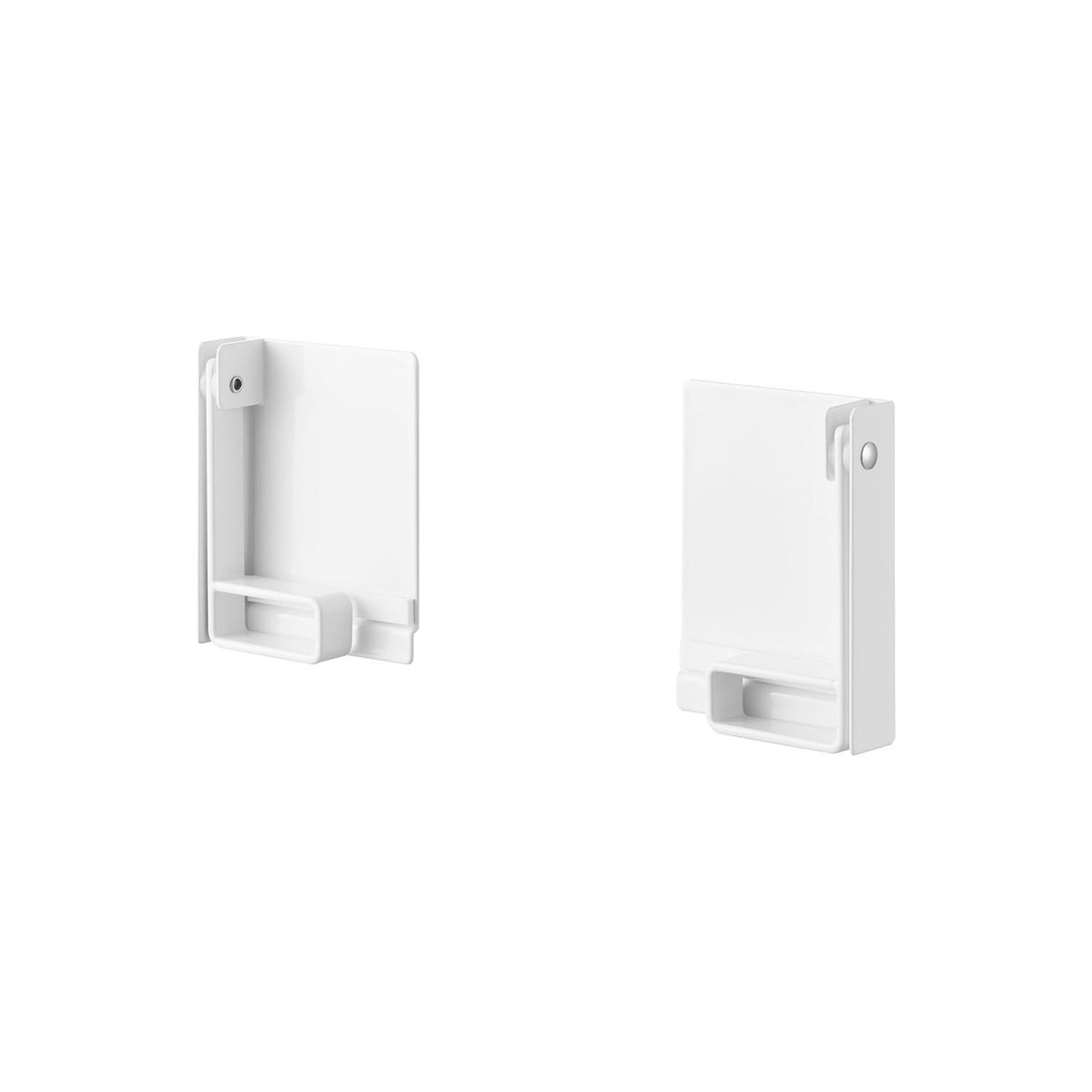 Yamazaki Tower Magnetic Pinch-Type Kitchen Paper Holder, Pair of Magnetic Brackets that Hold a Kitchen Paper Roll and Cut with One Hand, 7.5 x 2.2 x 9.7 cm each and 400 g, White or Black