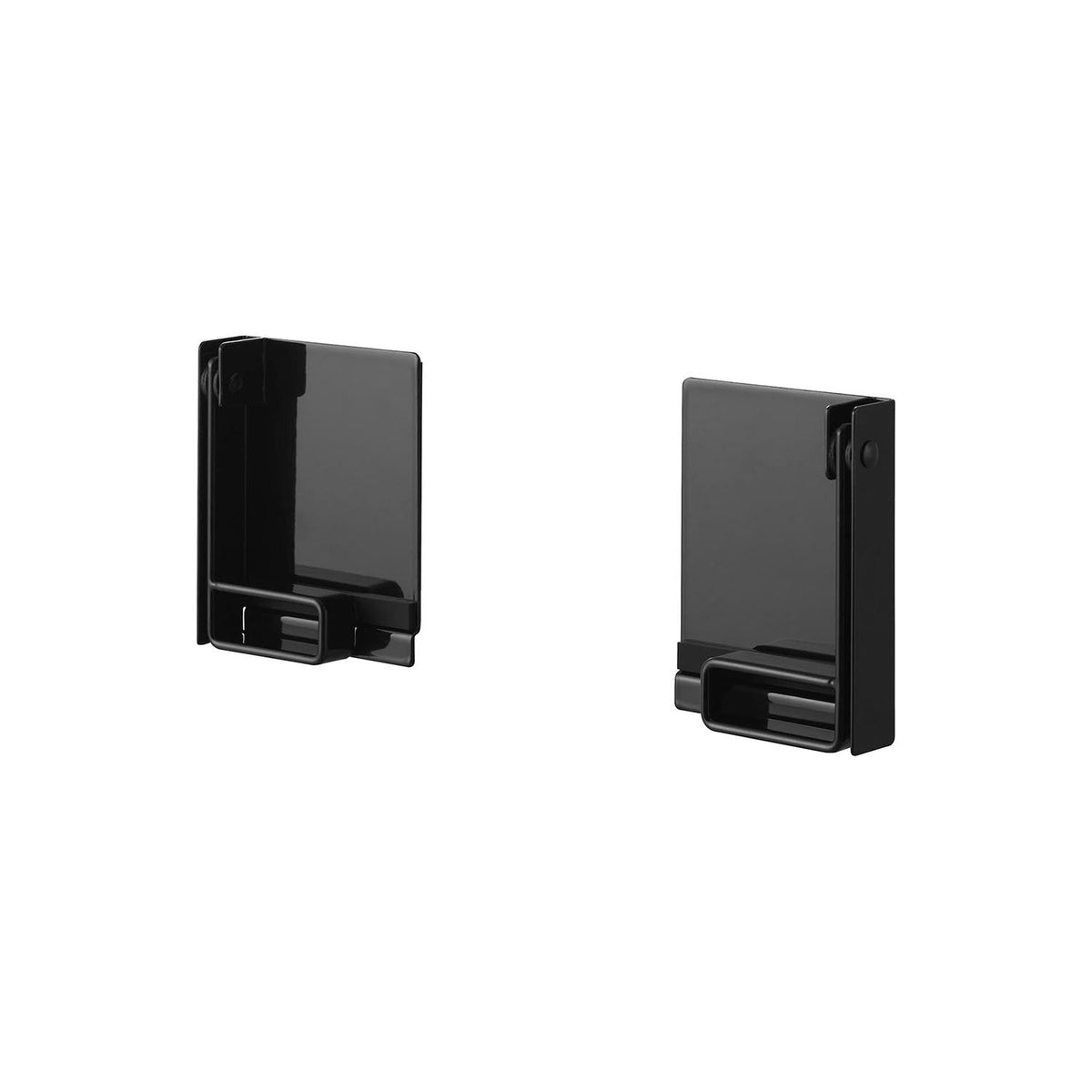Yamazaki Tower Magnetic Pinch-Type Kitchen Paper Holder, Pair of Magnetic Brackets that Hold a Kitchen Paper Roll and Cut with One Hand, 7.5 x 2.2 x 9.7 cm each and 400 g, White or Black