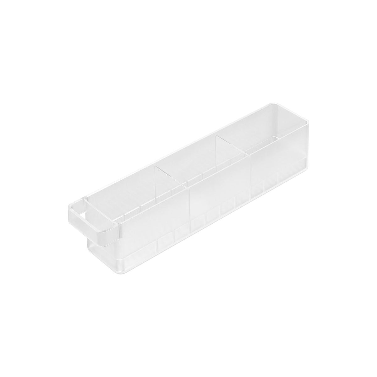 Yamazaki Tower Fridge Storage Case S with Dividers, Slim Fridge Case with Movable Dividers and a Pull Handle that Holds Eight 200 mL Paper-Pack Drinks, Fits Fridges 35 cm or Deeper, 37.5 x 7.5 x 8.2 cm and 320 g, White or Black