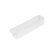 Yamazaki Tower Fridge Storage Case S with Dividers, Slim Fridge Case with Movable Dividers and a Pull Handle that Holds Eight 200 mL Paper-Pack Drinks, Fits Fridges 35 cm or Deeper, 37.5 x 7.5 x 8.2 cm and 320 g, White or Black