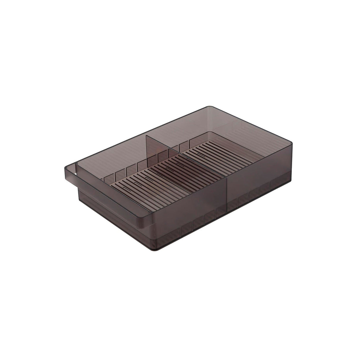 Yamazaki Tower Fridge Storage Case L with Dividers, Wide Fridge Case with Movable Dividers that Holds Large Packs Such as Miso and Pickles Together, Uses the Back of the Fridge, 37.5 x 22 x 8.2 cm and 590 g, White or Black