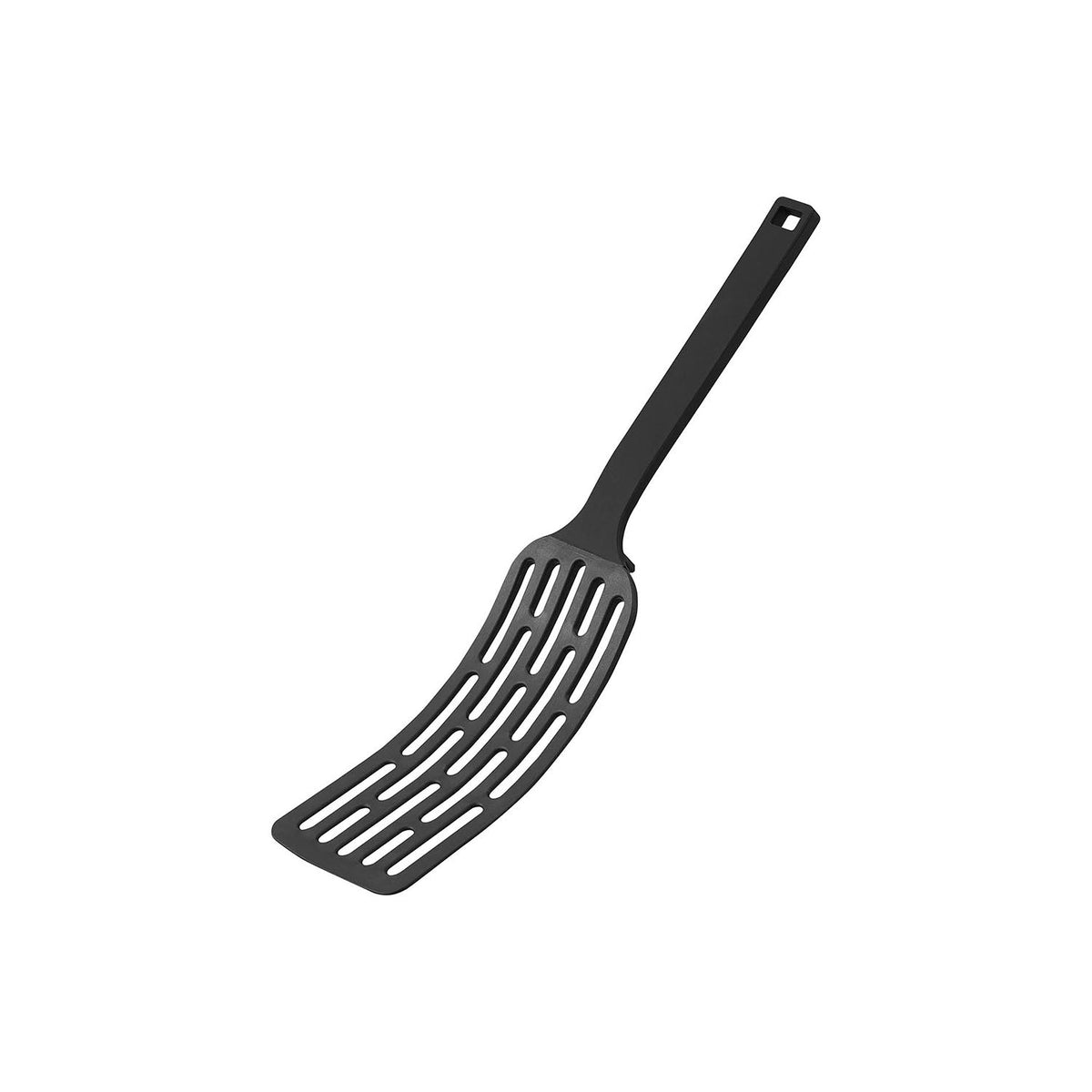 Yamazaki Tower Silicone-Handle Long Turner, Long Flexible Turner That Lifts and Turns Fish Whole Without Scratching Pans, Silicone Handle, Heat Resistant to 250 C, Dishwasher Safe, 6.5 x 5.5 x 30 cm and 40 g, White or Black